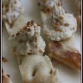 Bouchées au rillettes de crabe, mascarpone et graine de sésame pour l'apéro