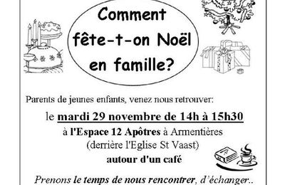 une pause café: "Comment fête-t-on Noël en famille?"