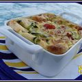 Clafoutis de courgettes au bacon