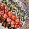 Une crème Budwig, petit déjeuner idéal pour les matins annonciateurs d'une chaude journée ...