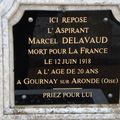  DELAVAU Marcel Jules Guillaume (Gournay) + 12/06/1918 Gournay-sur-Aronde (60)