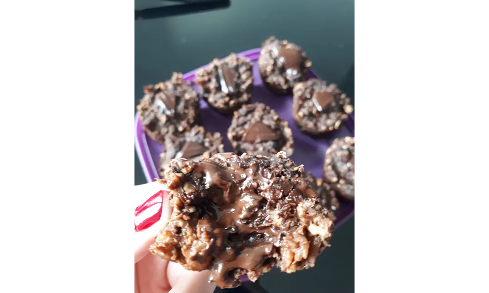 Muffins Chocolat Flocons d'avoine fourrés