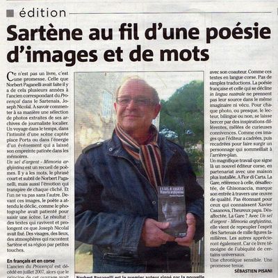 PRESSE / Corse-Matin, 28 décembre 2009