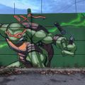 Une tortue sur le mur (Michelangelo)