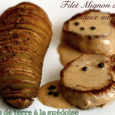 Filet mignon de porc sauce au poivre et pommes de terre à la suédoise