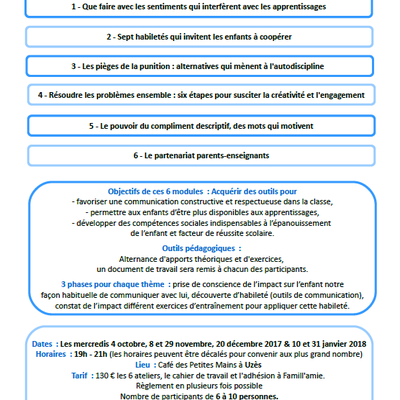 Parler pour que les enfants apprennent Uzès 2017/2017