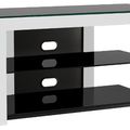 NorStone Più AV Meuble TV 3 tablettes Finition Blanc et Noir