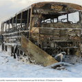 Un car scolaire a pris feu