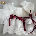 TUTO tricot bébé TROUSSEAU brassière, bonnet, chaussons bb