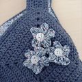 Sac bleu au crochet