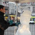 st etienne 42 EV    place Dorian sculpure sur glace