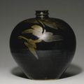 A black-glazed painted jar, Yuan dynasty, 13th century