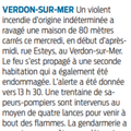 Incendie d'habitations