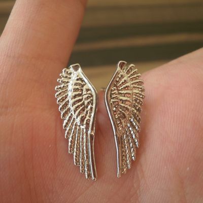 Paire de boucles d'oreille fantaisie "Ailes d'ange"