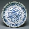Dish with design of peonies, 15th century. Vietnam