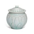 A Qingbai carved 'lotus' jar and cover, Song dynasty (960-1279 AD)