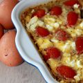 Clafoutis aux tomates cerise et fromage de brebis