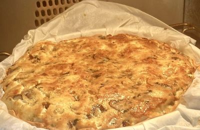 Quiche champignons oignons 