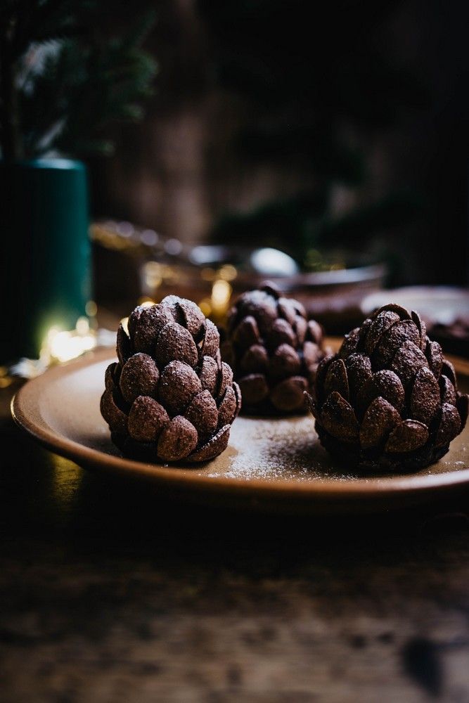 pommes de pin au chocolat, brownies, céréales au chocolat, cadeau gourmand à offrir pour noel, gouter maison