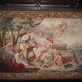 Tapisserie de la Manufacture Royale d'Aubusson tissée en soie et laine. L'enlèvement d'Europe