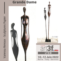 Grande Dame, sculpture papier recyclé, présentée salon international d'Art contemporain de Lyon - Art3f