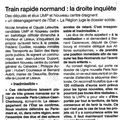 INQUIETUDE sur la LIGNE NOUVELLE PARIS NORMANDIE et NAUFRAGE de l'AXE SEINE en vue
