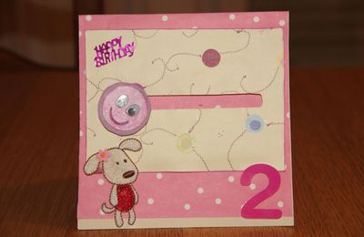 Scrap carte anniversaire animée pour Clémence 2 ans