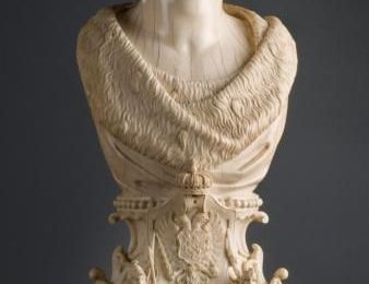 Wilhelm Franzel, 1859. Buste en ivoire représentant le Tsar Nicolas Ier 