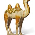 A sancai-glazed pottery figure of a camel, Tang dynasty (618-907)