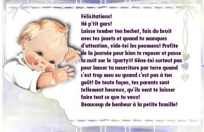 MES CARTES FÉLICITATIONS DE NAISSANCE GIMP