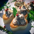 Mini-bouchées "Falafel, coquilles, apéricoeur" à la crème de canard