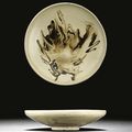 A rare marbled-glazed dish, Jin dynasty (1115-1234)