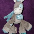 Doudou âne cheval musical, Nattou, gris bleu, velours, www.doudoupeluche.fr