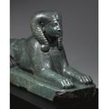 A Green Porphyry Sphinx of an Egyptian Queen, Roman Imperial, circa 1st Century A.D, probably reign of Domitian, A.D. 81-96. 