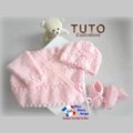 PATRON tricot bb FACILE et PREMA modele layette bébé et patron a tricoter Explications tuto brassière, bonnet, chaussons et Reborn