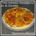 Tarte poireaux champignons au Saint Nectaire