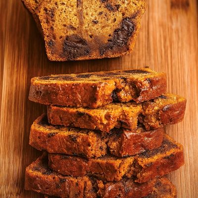 Cake d'automne : potiron et chocolat