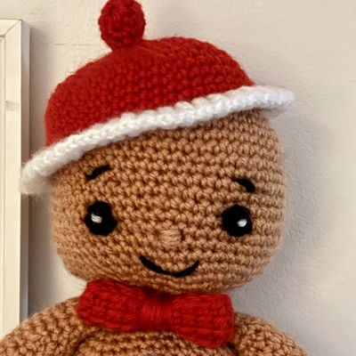 Bonhomme de pain d'épice au crochet terminé 🤗  