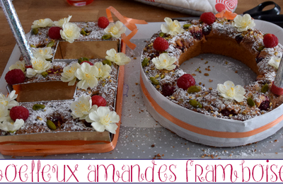 Moelleux au beurre, aux amandes et aux framboises