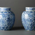 Pair of Blue & White Ginger Jars, China, Kangxi Period (1662-1722).