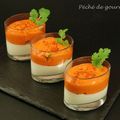 Crevettes à la crème de brebis et coulis de piquillos d'après Sébastien Gravé