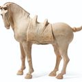 Cheval en terre cuite polychrome, Chine, dynastie Tang (618-907)
