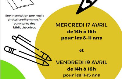 Ateliers d'écriture pour enfants et ados !