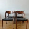 SERIE DE 4 CHAISES NIELS MOLLER