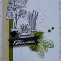 Carte anniversaire "plantes" ...