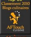 Le classement 2010 des blogs culinaires aftouch : les résultats