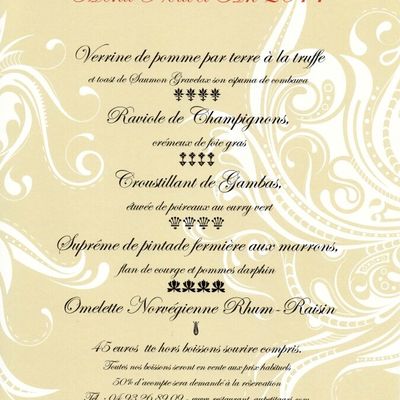 VENEZ FÊTER LE NOUVEL AN 2015 CHEZ UN MAÎTRE RESTAURATEUR