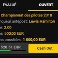Hamilton Champion du monde 2018 500€@2 ✔