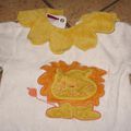 Pyjama blanc a colerette "LION" 12m