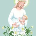 Nouveauté !! Image de baptême "Douce Vierge Marie" 